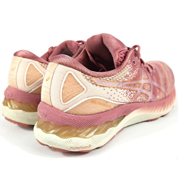 Asics Gel-Nimbus 23 Womens 8 Pink White Cushioned Running Shoes Comfort 1012A885 - Picture 7 of 16